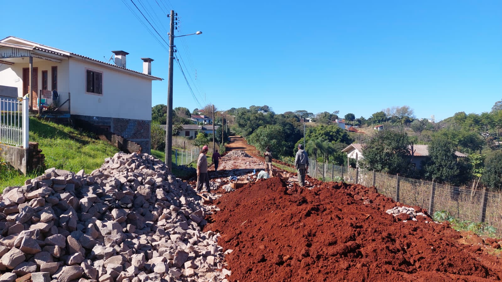 Obras na Rua Goiás 